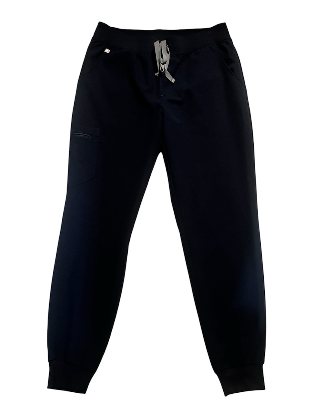 Figs Zamora Women  Navy Joggers with Contrast Gray Drawstring size Large